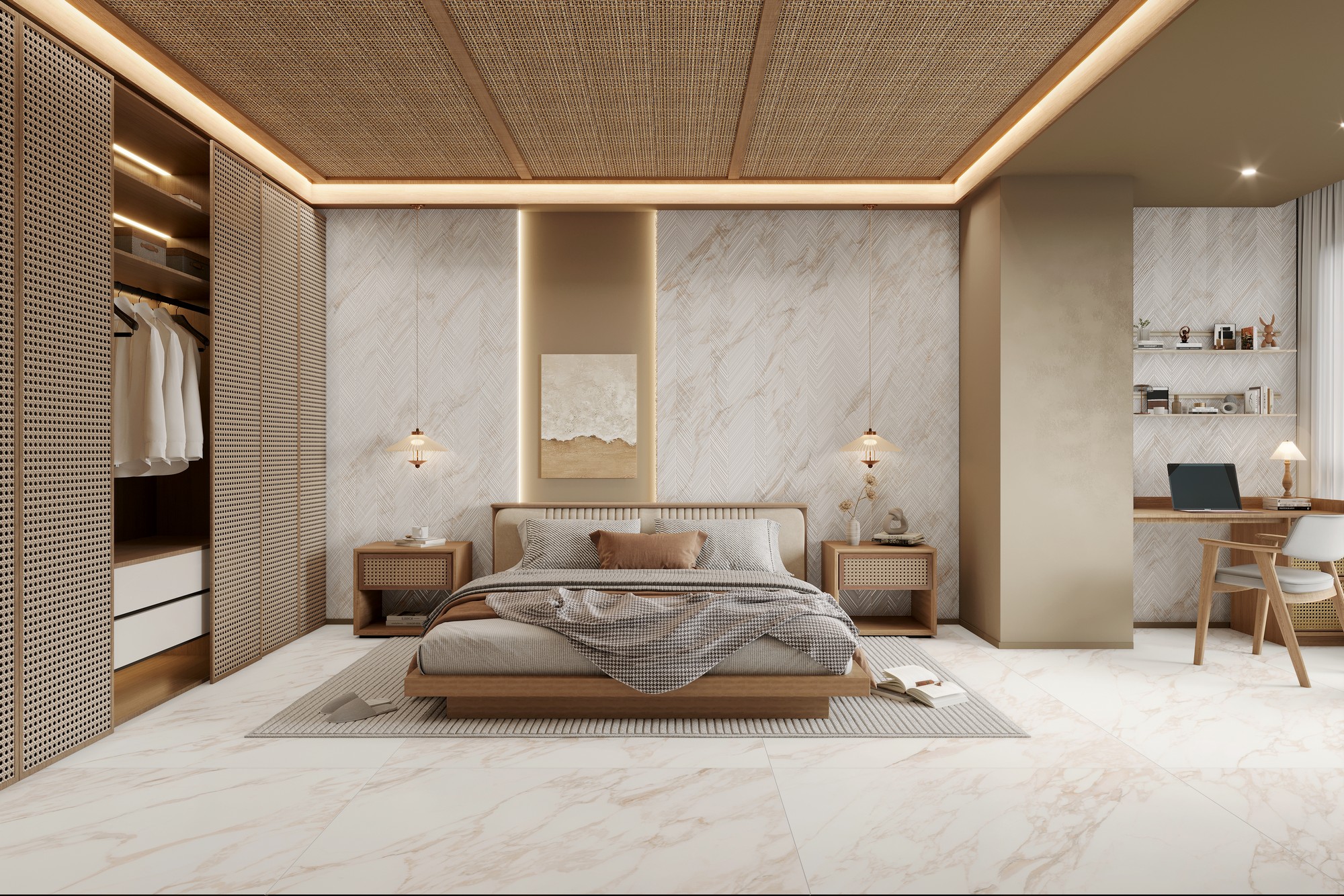 CALACATTA LAYBRINTH CHEVRON